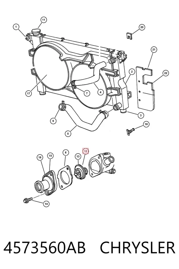 Termostat 4573560AB Chrysler