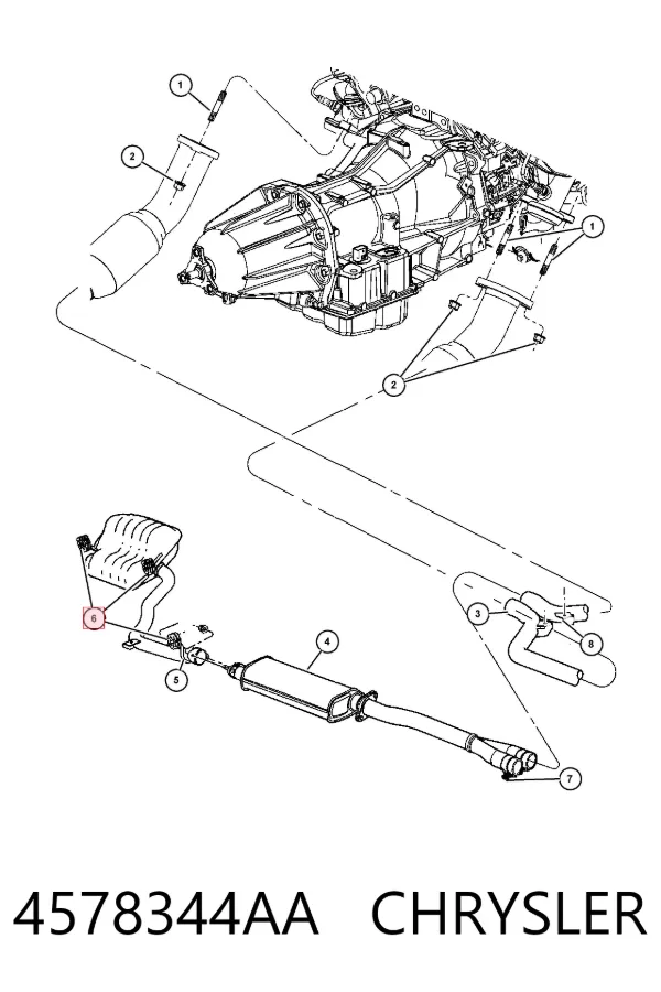 Poduszka mocowania tłumika 4578344AA Chrysler
