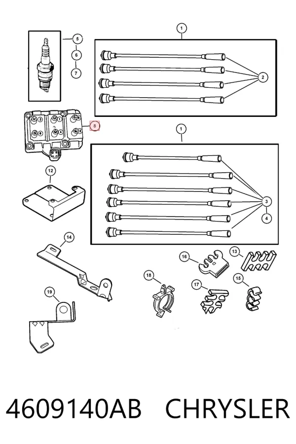 Cewka zapłonowa 4609140AB Chrysler