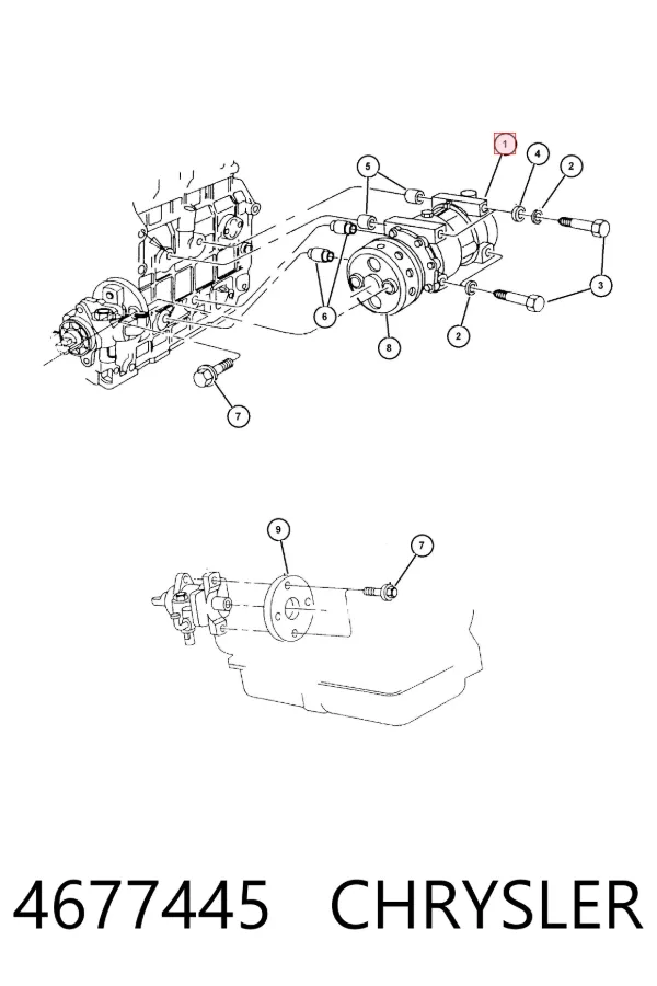 Sprężarka klimatyzacji 4677445 Chrysler