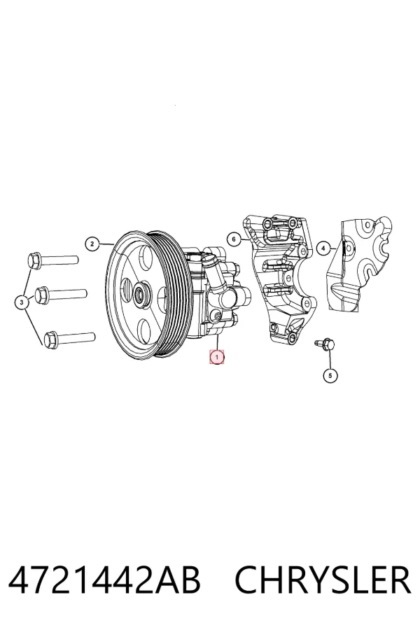 Pompa wspomagania hydraulicznego kierownicy 4721442AB Chrysler
