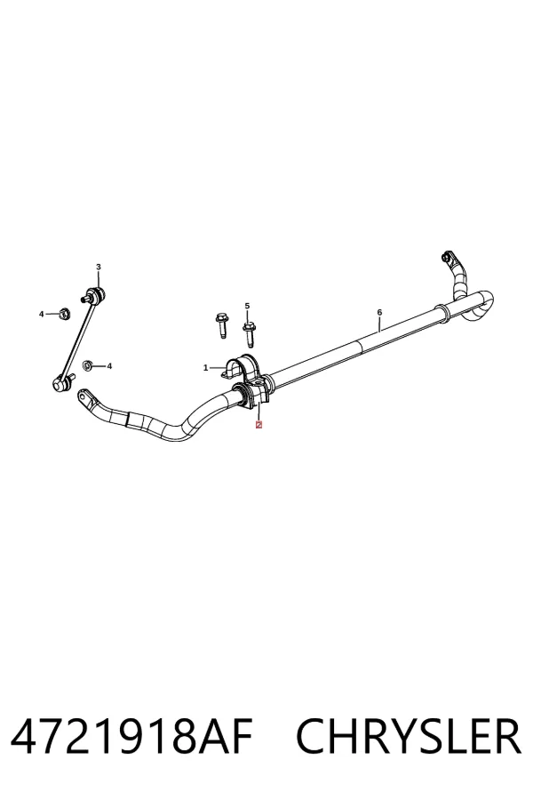 Tuleja stabilizatora przedniego 4721918AF Chrysler