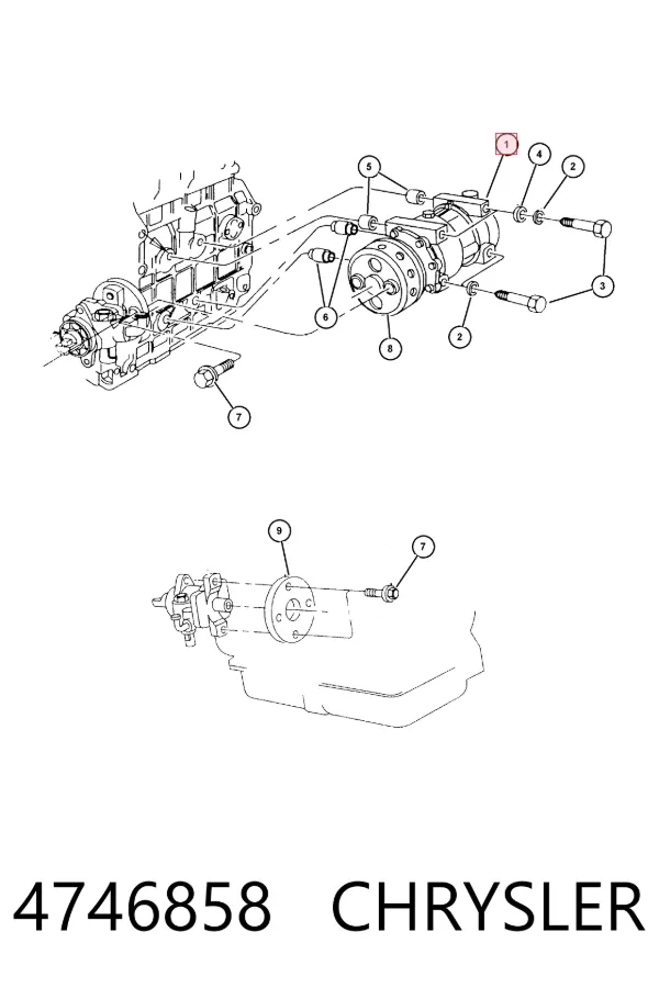Sprężarka klimatyzacji 4746858 Chrysler