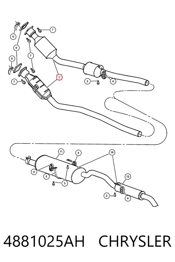 Konwerter-katalizator 4881025AH Chrysler