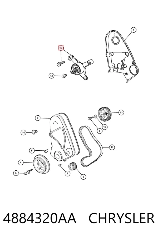 Napinacz paska rozrządu 4884320AA Chrysler