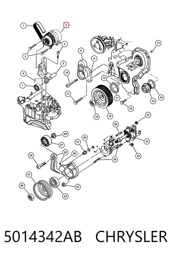 Alternator 5014342AB Chrysler