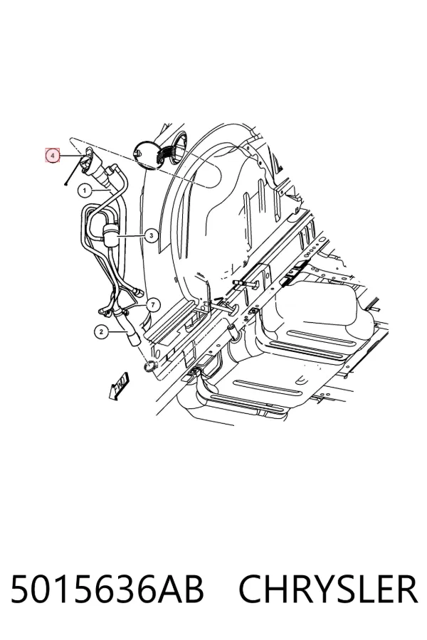 Korek wlewu paliwa 5015636AB Chrysler
