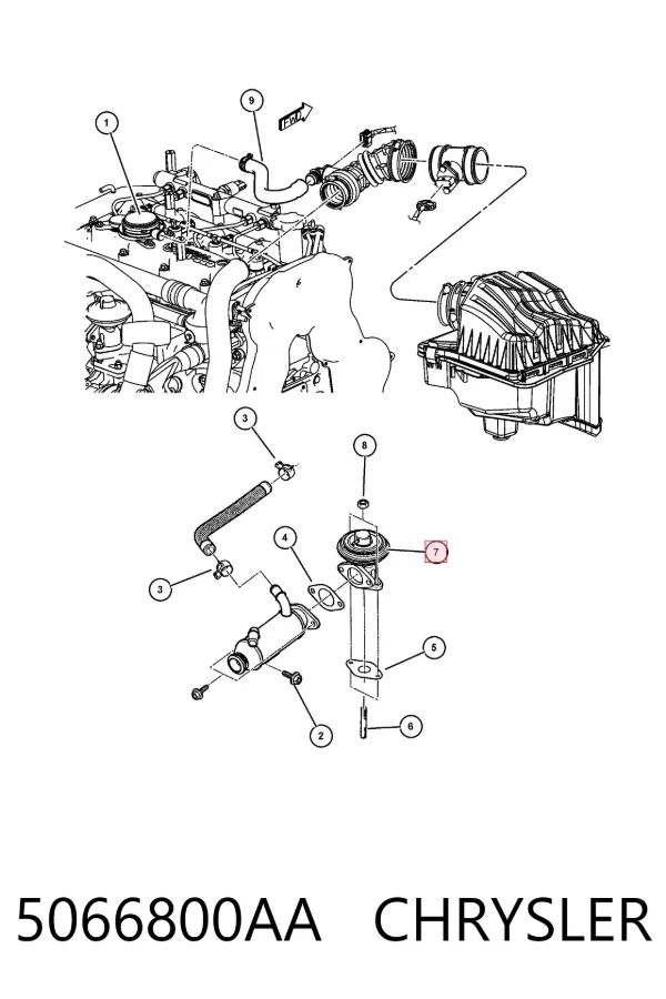 Zawór recyrkulacji spalin EGR Jeep Liberty/Cherokee 