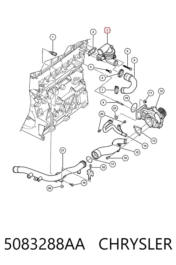 Termostat 5083288AA Chrysler