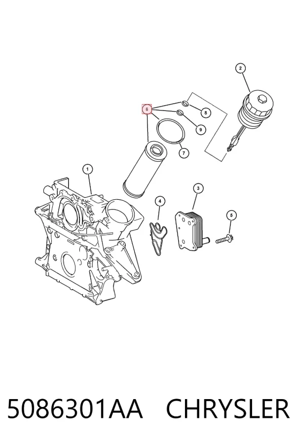 Filtr oleju 5086301AA Chrysler