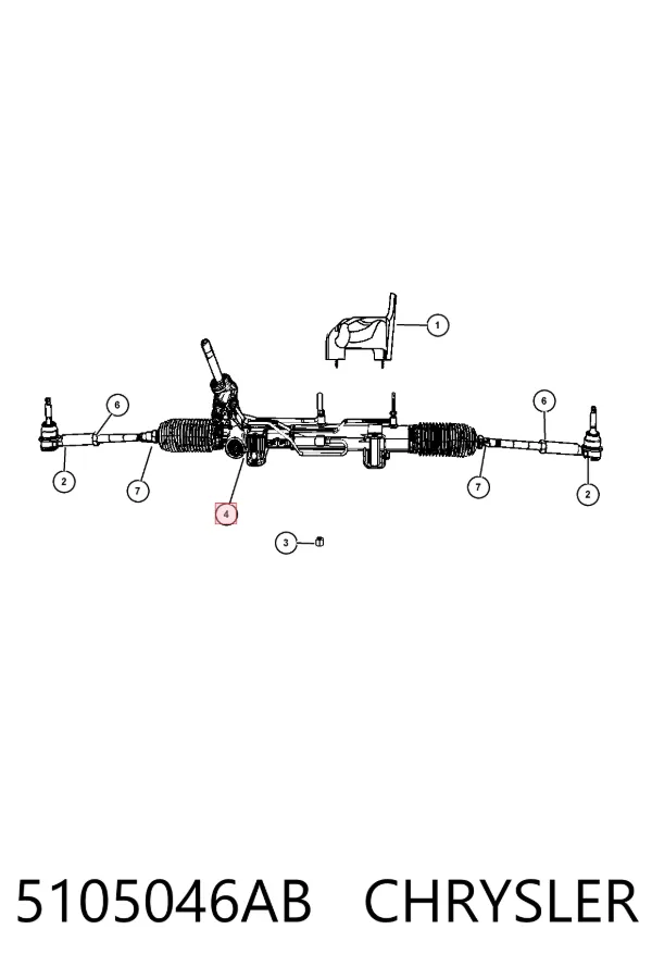 Listwa kierownicza (maglownica) 5105046AB Chrysler