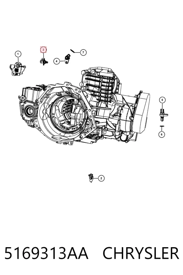 Solenoid automatycznej skrzyni biegów 5169313AA Chrysler