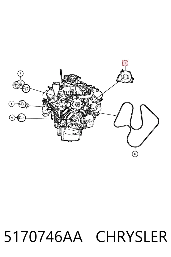 Alternator 5170746AA Chrysler