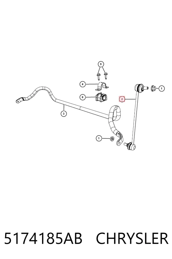Łącznik stabilizatora przedniego 5174185AB Chrysler