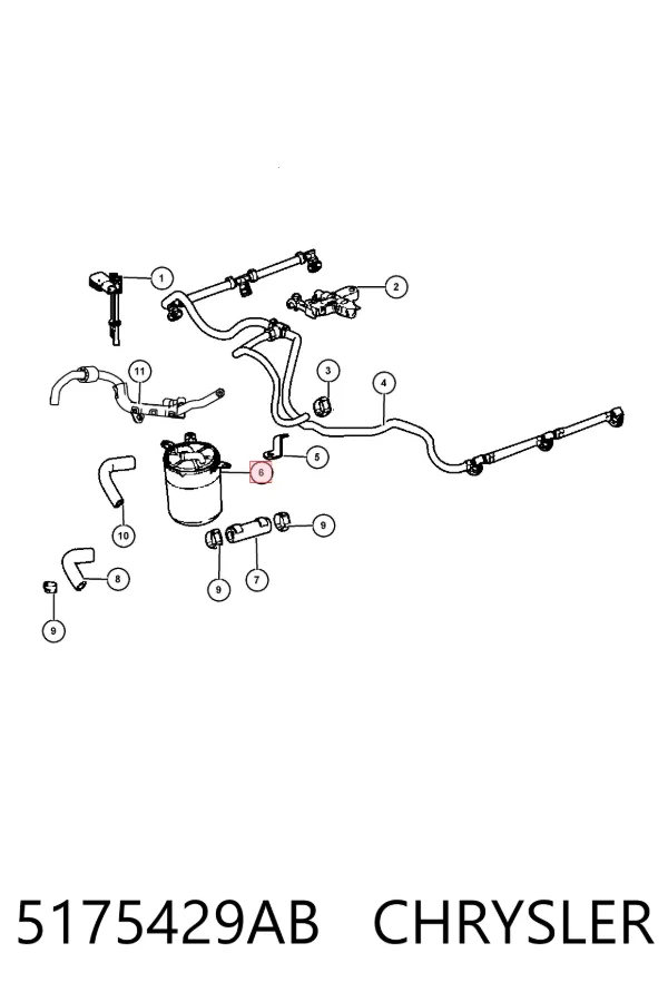 Filtr paliwa 5175429AB Chrysler