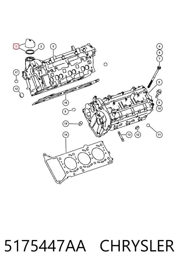 Korek wlewu oleju 5175447AA Chrysler