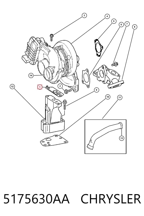 Uszczelka sprężarki 5175630AA Chrysler