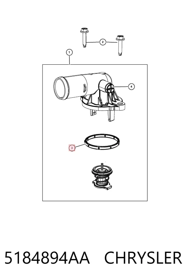 Uszczelka termostatu 5184894AA Chrysler