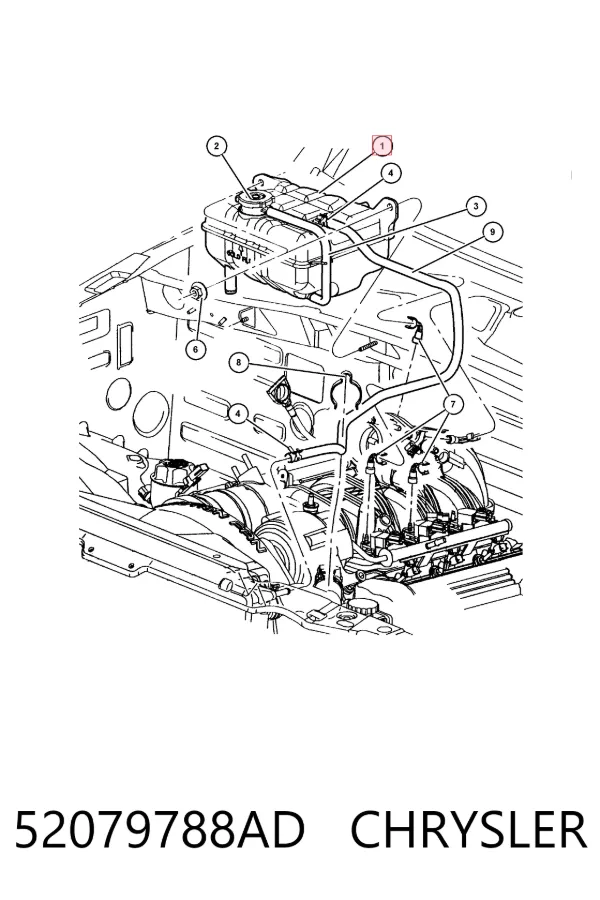 Zbiorniczek wyrównawczy układu chłodzenia 52079788AD Chrysler