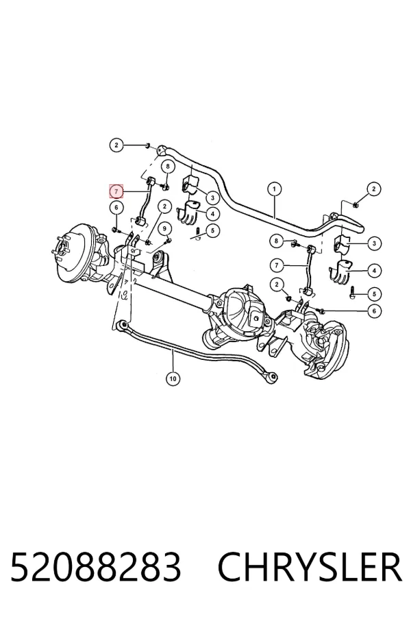 Łącznik stabilizatora przedniego 52088283 Chrysler