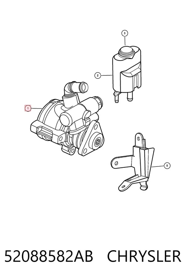 Pompa wspomagania hydraulicznego kierownicy 52088582AB Chrysler