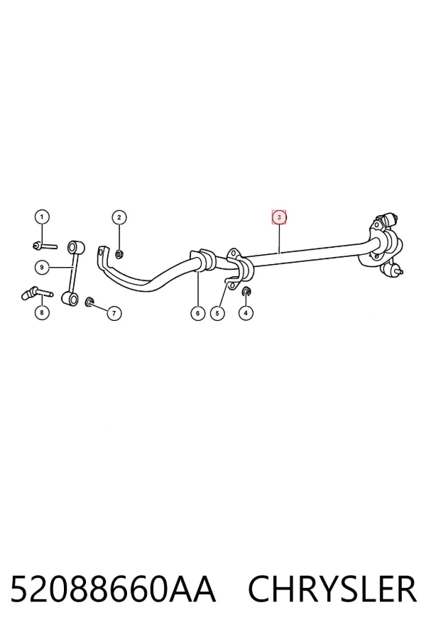 Stabilizator przedni Jeep Liberty/Cherokee 
