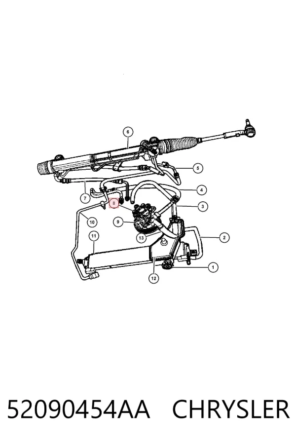 Pompa wspomagania hydraulicznego kierownicy 52090454AA Chrysler