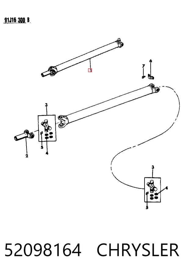 Wał Cardana tylny, kompletny K52098164 Fiat/Alfa/Lancia