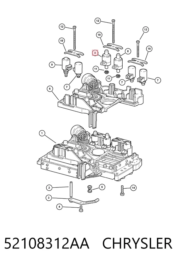 Solenoid automatycznej skrzyni biegów 52108312AA Chrysler