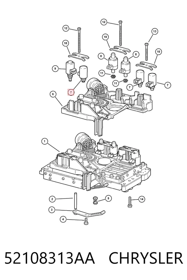 Solenoid automatycznej skrzyni biegów 52108313AA Chrysler