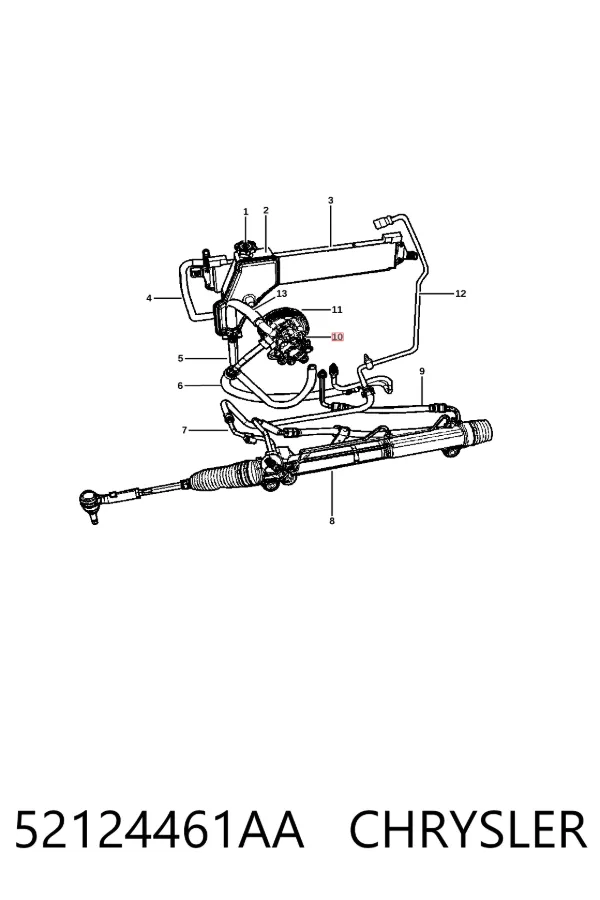 Pompa wspomagania hydraulicznego kierownicy 52124461AA Chrysler