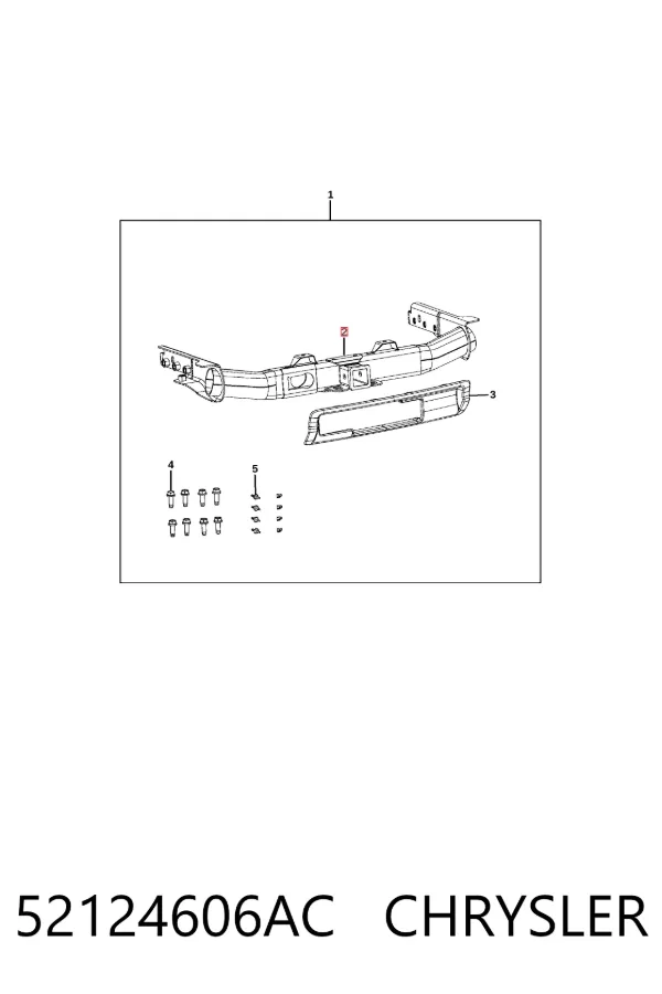 Wzmocnienie zderzaka tylnego 52124606AC Chrysler