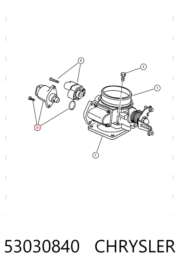 Regulator biegu jałowego 53030840 Chrysler
