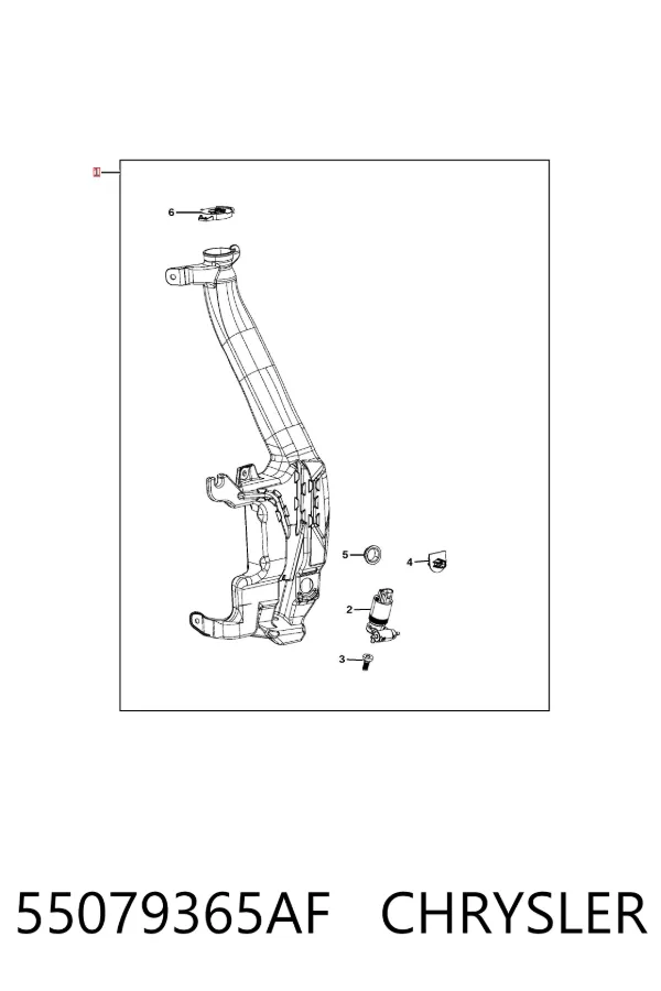 Zbiorniczek spryskiwacza szyb 55079365AF Chrysler