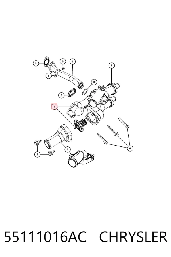 Termostat 55111016AC Chrysler