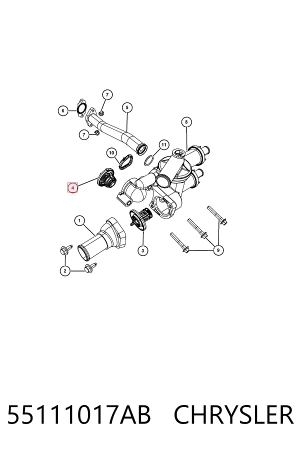 Termostat 55111017AB Chrysler
