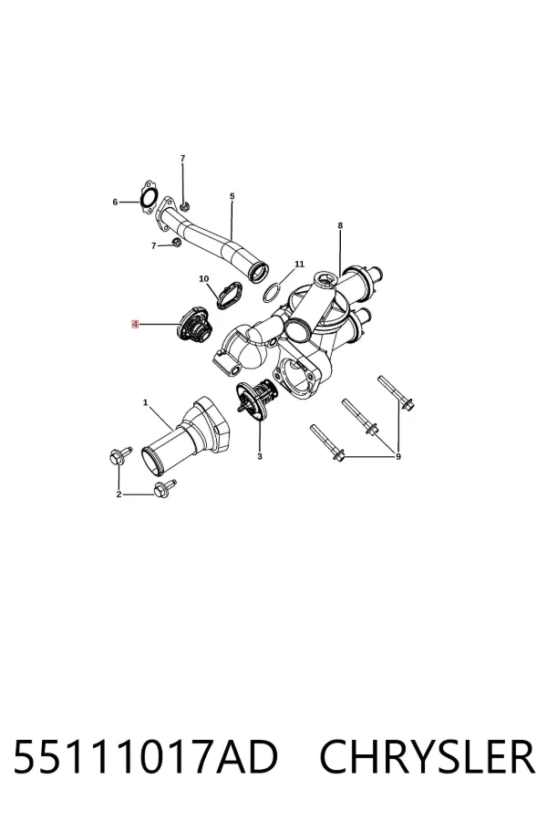 Termostat 55111017AD Chrysler
