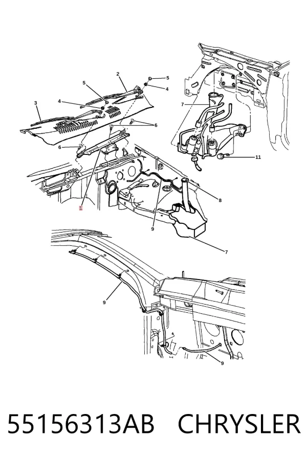 Mechanizm wycieraczek Jeep Grand Cherokee LIMITED