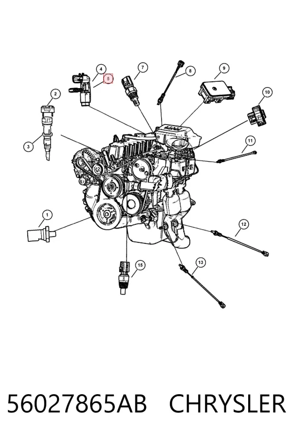 Czujnik położenia wału korbowego 56027865AB Chrysler