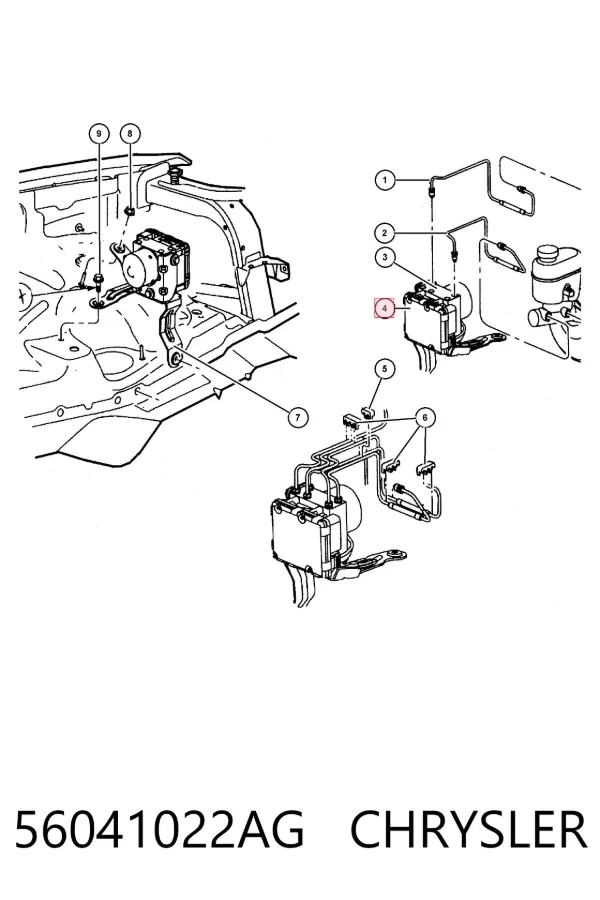 Sterownik ABS  hydrauliczny 56041022AG Chrysler