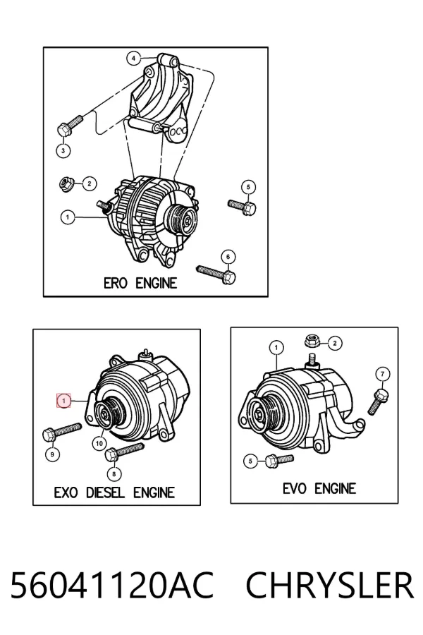 Alternator 56041120AC Chrysler