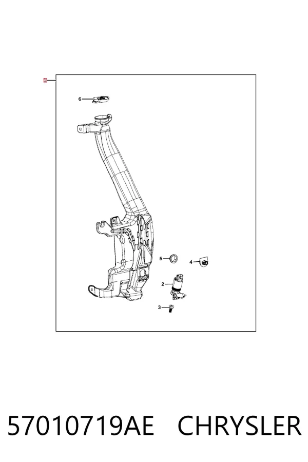 Zbiorniczek spryskiwacza szyb 57010719AE Chrysler