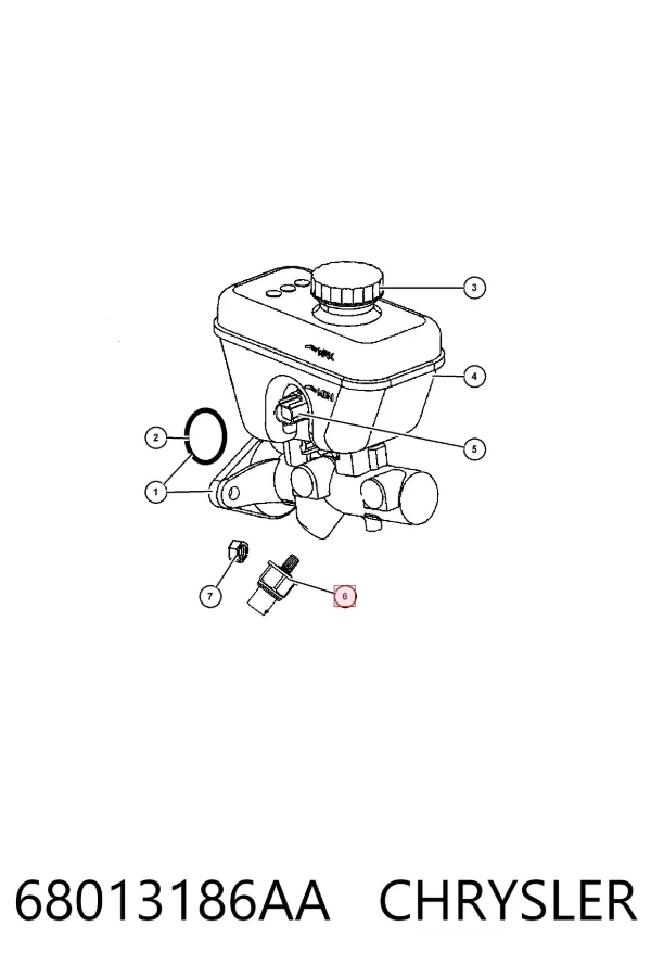 Czujnik ciśnienia spalin 68013186AA Chrysler