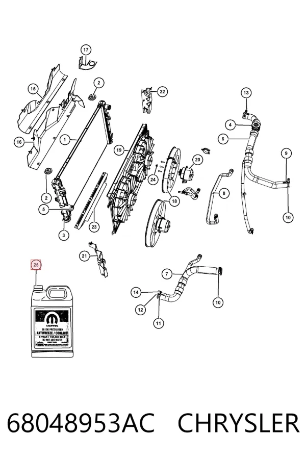 Ciecz chłodząca 68048953AC Chrysler