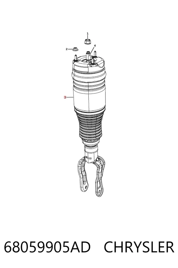 Amortyzator przedni lewy 68059905AD Chrysler