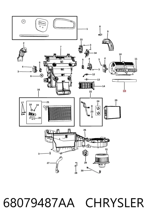 Filtr kabiny 68079487AA Chrysler