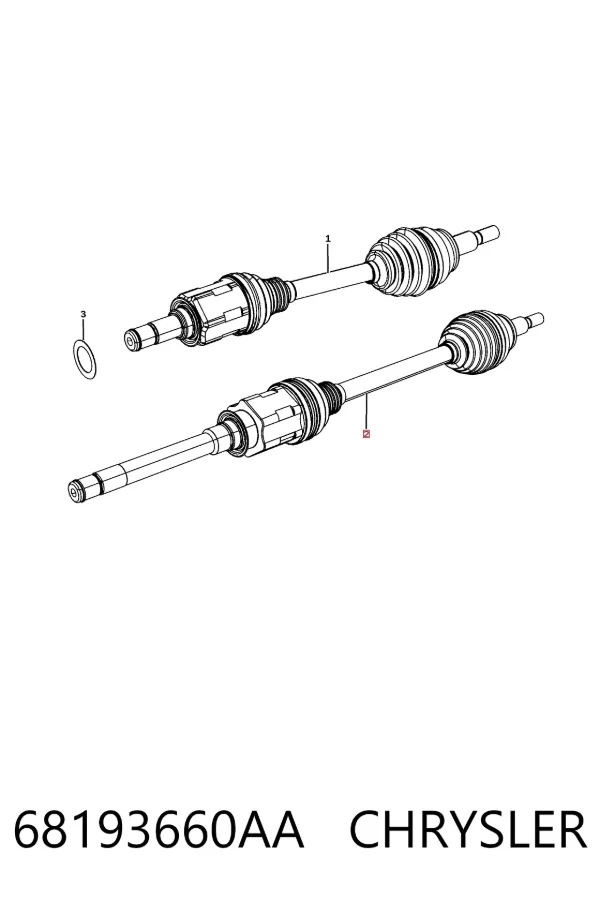 Półoś napędowa przednia prawa 68193660AA Chrysler