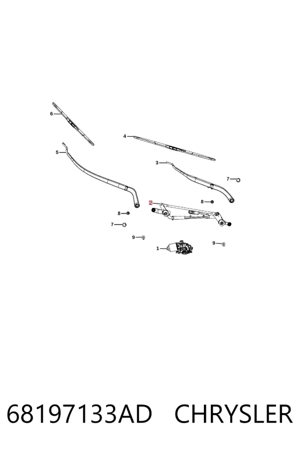 Mechanizm wycieraczek Jeep Cherokee KL