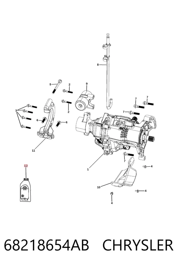 Olej przekładniowy 68218654AB Chrysler