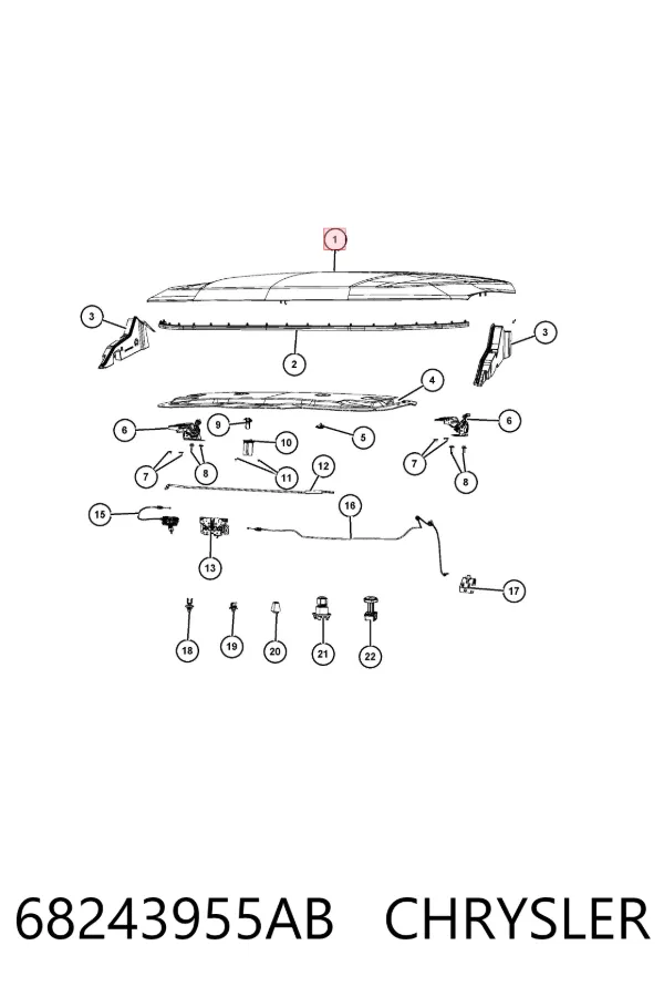 Maska silnika 68243955AB Chrysler